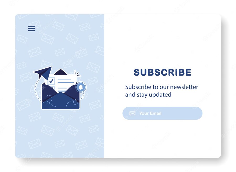 Example of email pop-up