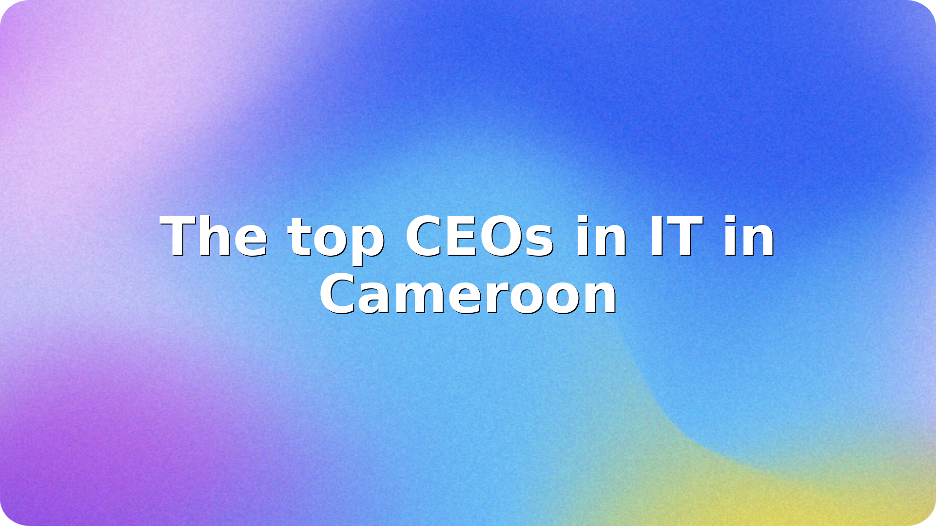 The top CEOs in IT in Cameroon