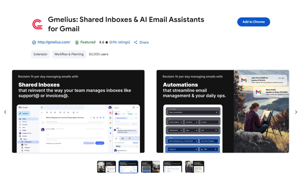 Gmelius’ Gmail-based extension
