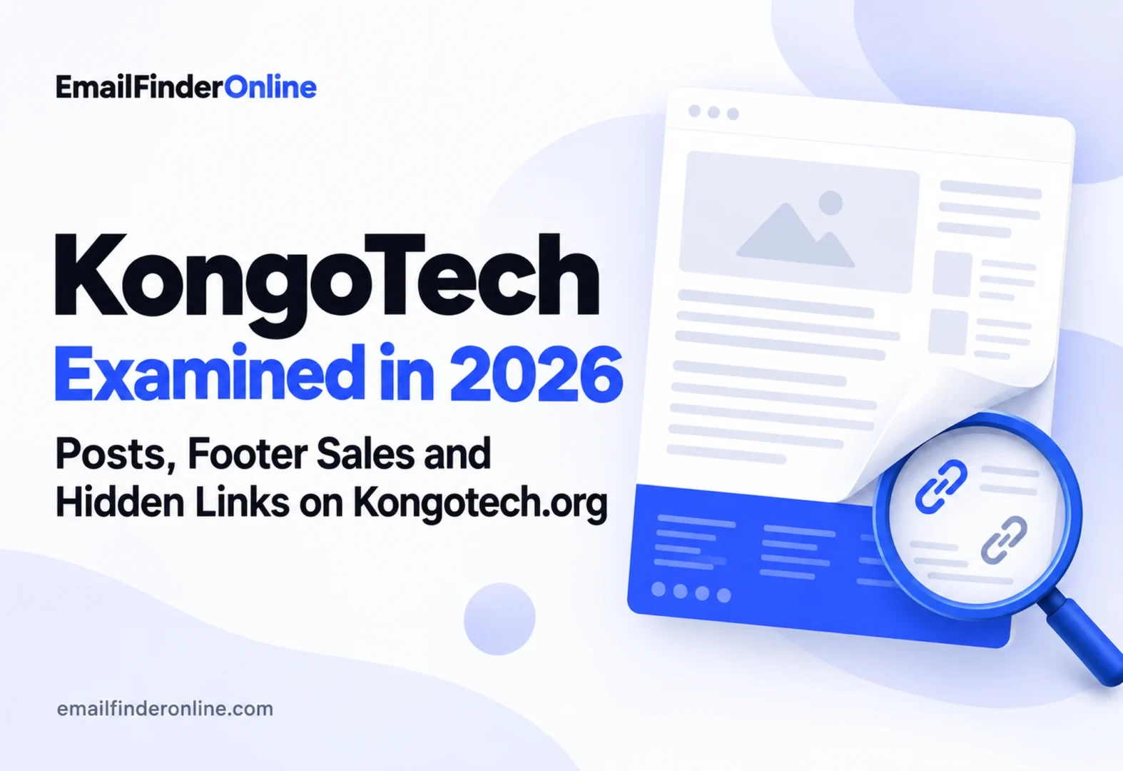 KongoTech, Examined in 2026: Posts, Footer Sales and Hidden Links on Kongotech.org